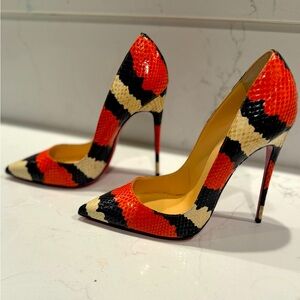 Authentic Christian Louboutin So Kate Snakeskin Pumps / Size 38